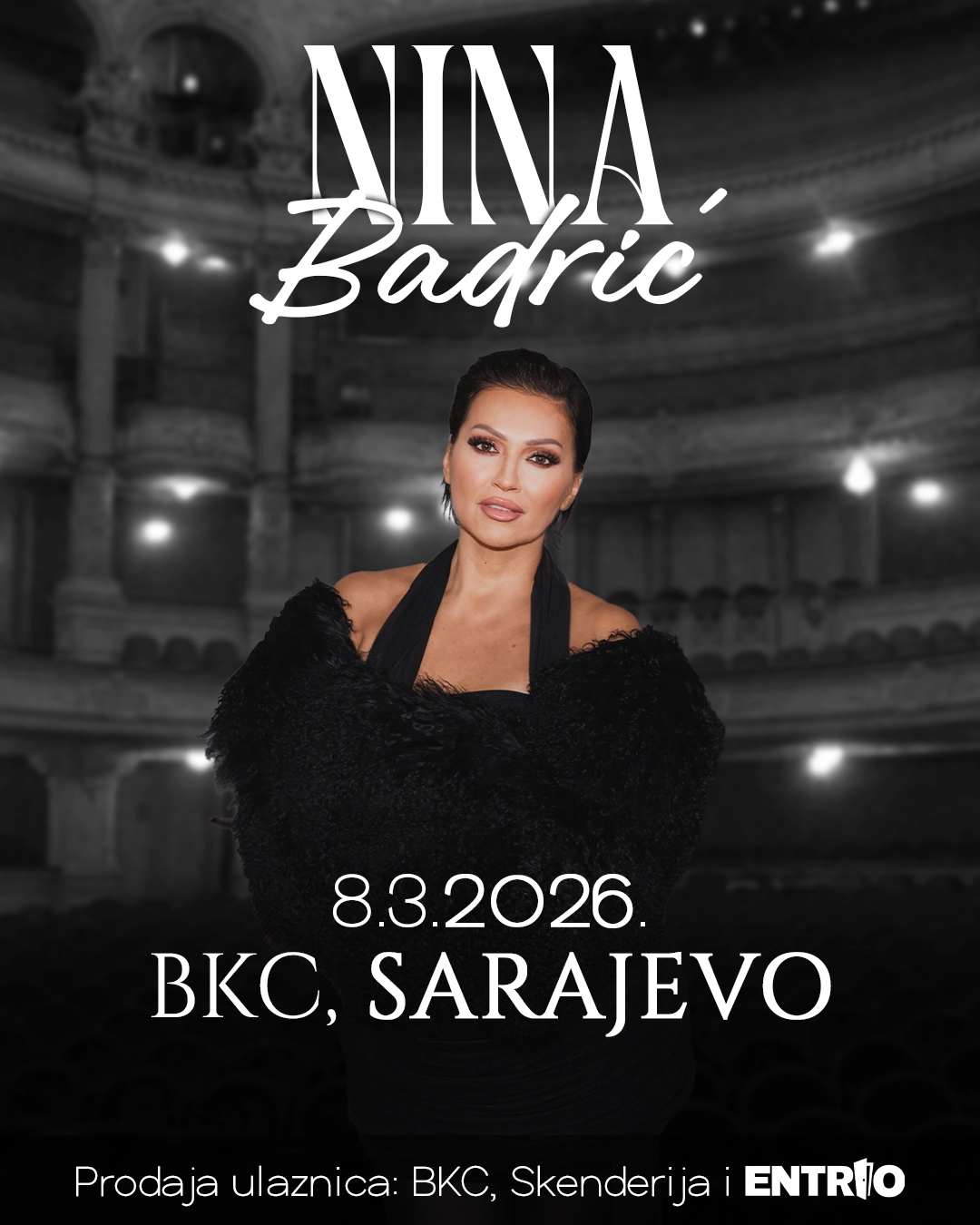 Nina Badrić za Dan žena u Sarajevu: Glazbena gala večer u BKC-u